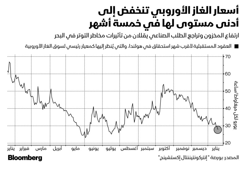 سوق الغاز تقلل من أهمية اضطرابات البحر الأحمر