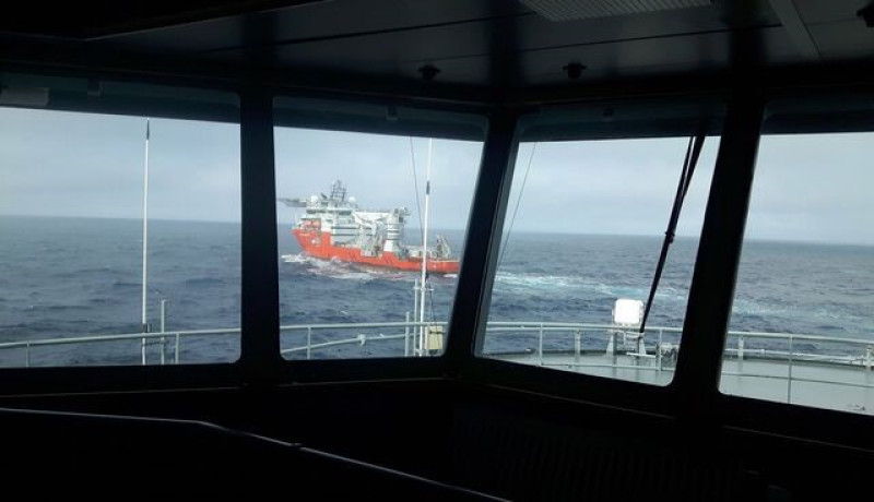 سفينة "سيبيد كونستراكتور" كما رآها عناصر خفر السواحل الأيسلندي