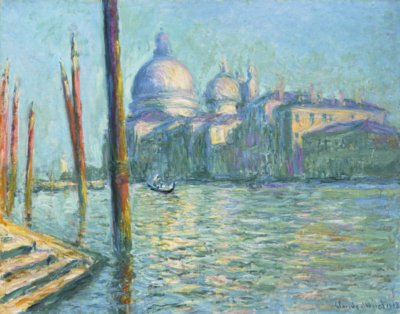 لوحة "القناة الكبرى سانتا ماريا ديلا ساليوت" للفنان كلود مونيه، رسمت في عام 1908، وبيعت بمبلغ 56.6 مليون دولار في دار "سوذبيز".