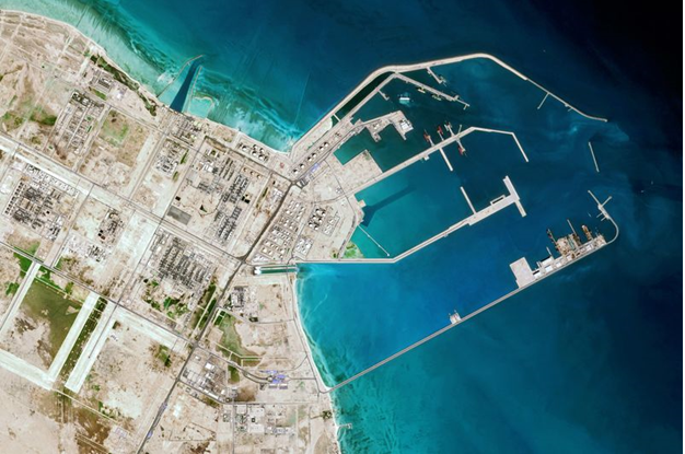 ميناء راس لفان شمال الدوحة حيث يتم تصدير الغاز الطبيعي المسال القطري.