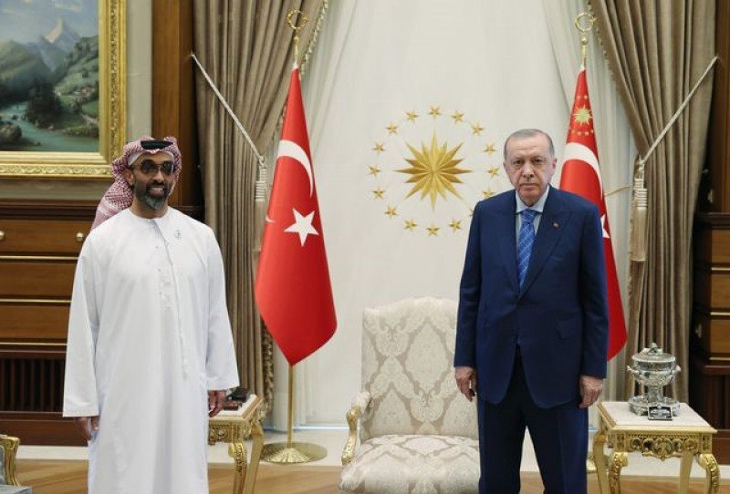 الشيخ طحنون والرئيس التركي رجب طيب أردوغان