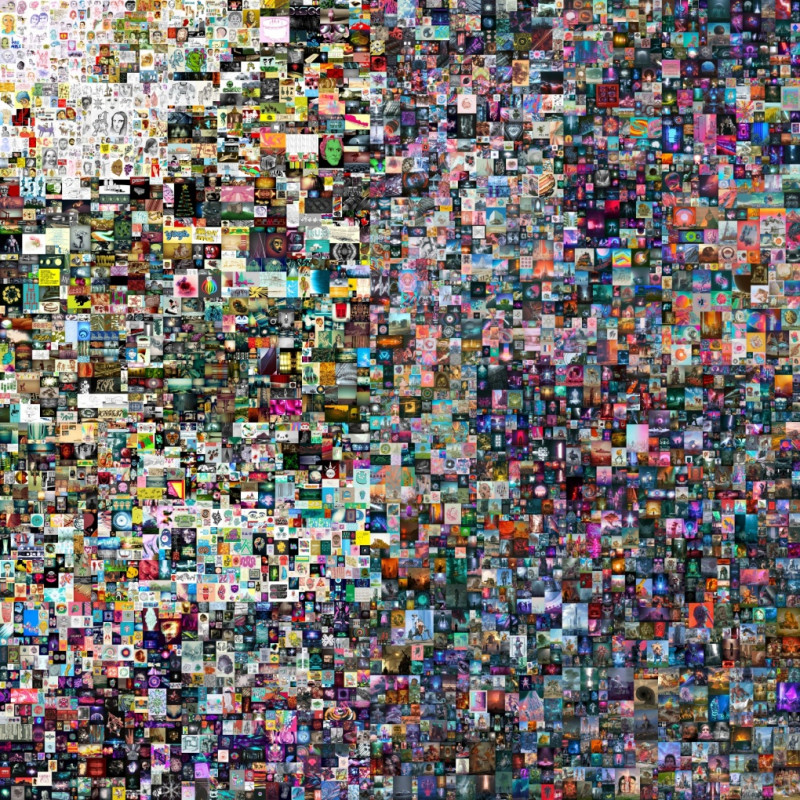 لوحة "أول 5000 يوم" أو (First 5,000 Days) الرقمية للفنان الأميركي بيبل، 2021