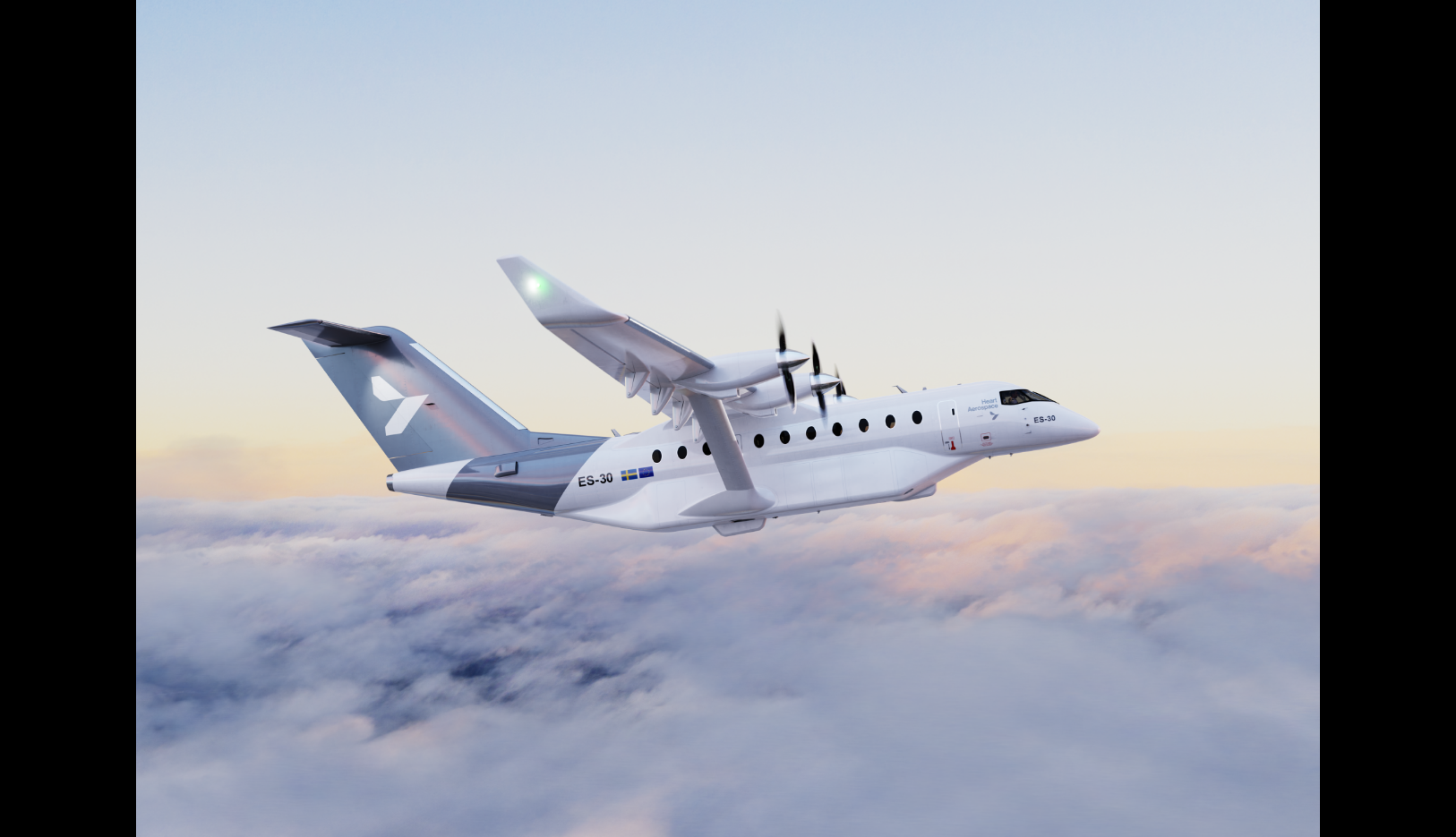 طائرة شركة "هارت إيروسبيس" طراز "إي إس-30" الكهربائية، تتسع لثلاثين راكباً وتطير مسافة 200 كيلومتر بصفر  انبعاثات