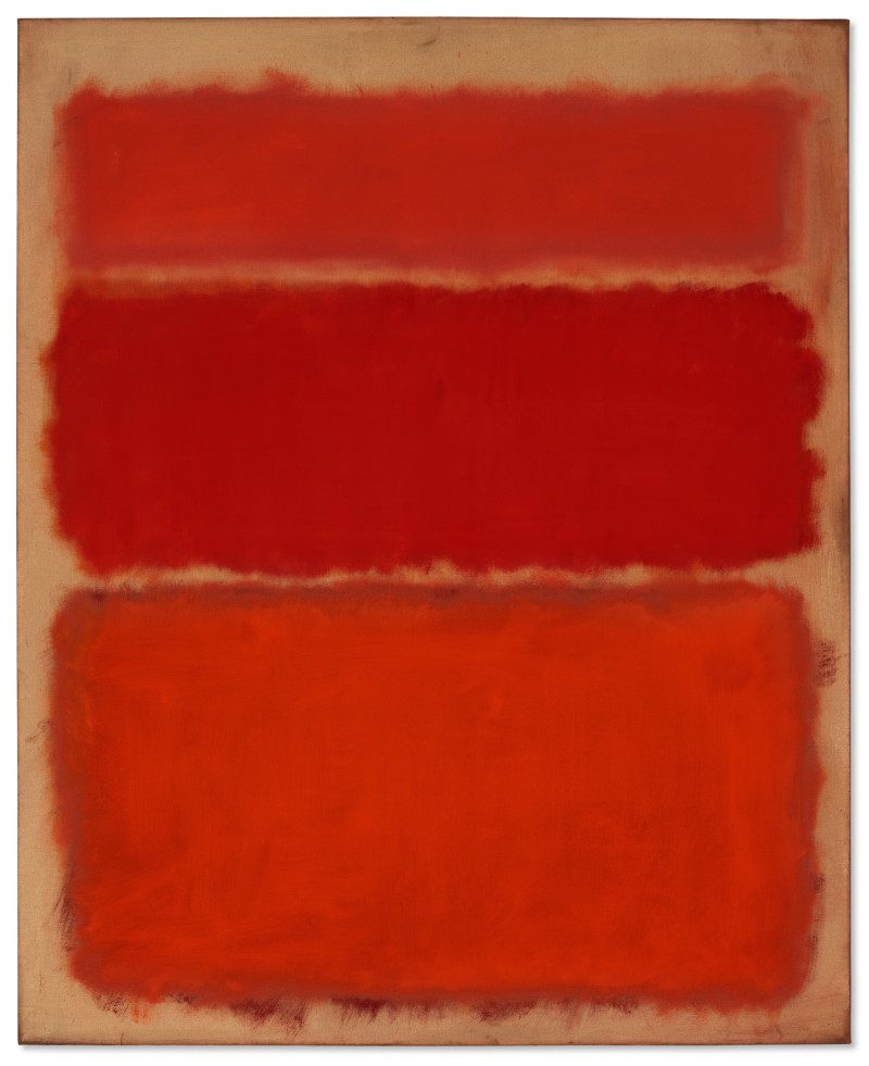 لوحة "دون عنوان" (ظلال حمراء) للفنان مارك روثكو، رسمت في عام 1961، وبيعت بمبلغ66.8  مليون دولار في دار "كريستيز".